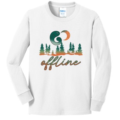 Go Offline Traveling Camping Hiking Outdoor Gift Kids Long Sleeve Shirt