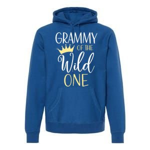 Grammy Of The Wild One First Birthday Matching Family Gift Premium Hoodie