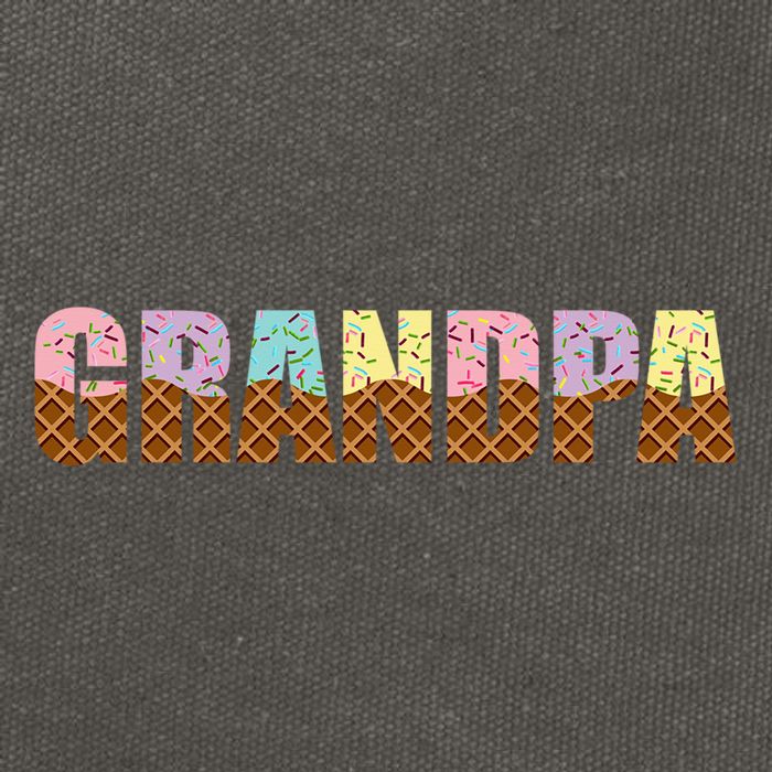Grandpa Of The Sweet One Ice Cream 1st First Family Mother's Cotton Canvas Backpack