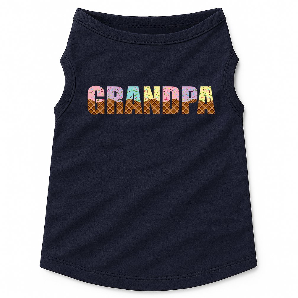 Grandpa Of The Sweet One Ice Cream 1st First Family Mother's Doggie Tank