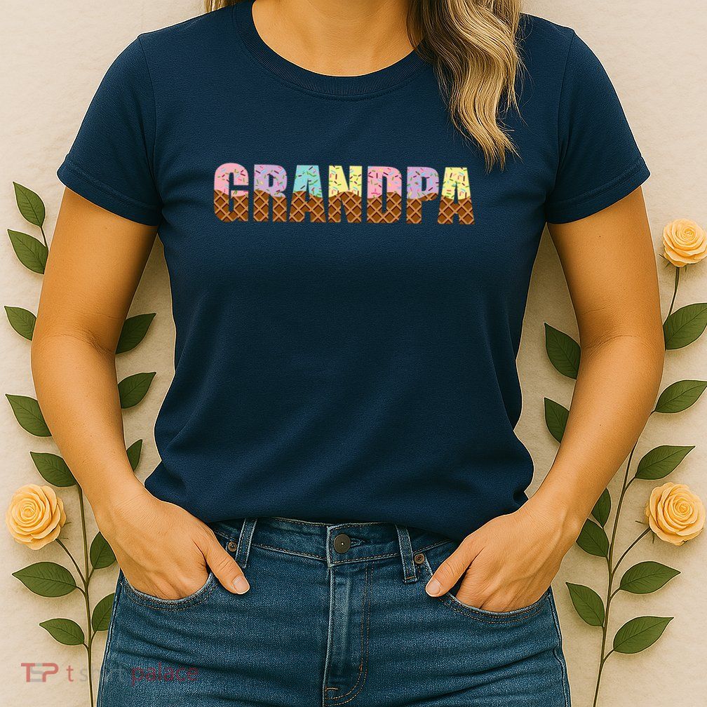 Grandpa Of The Sweet One Ice Cream 1st First Family Mother's Womens T-Shirt