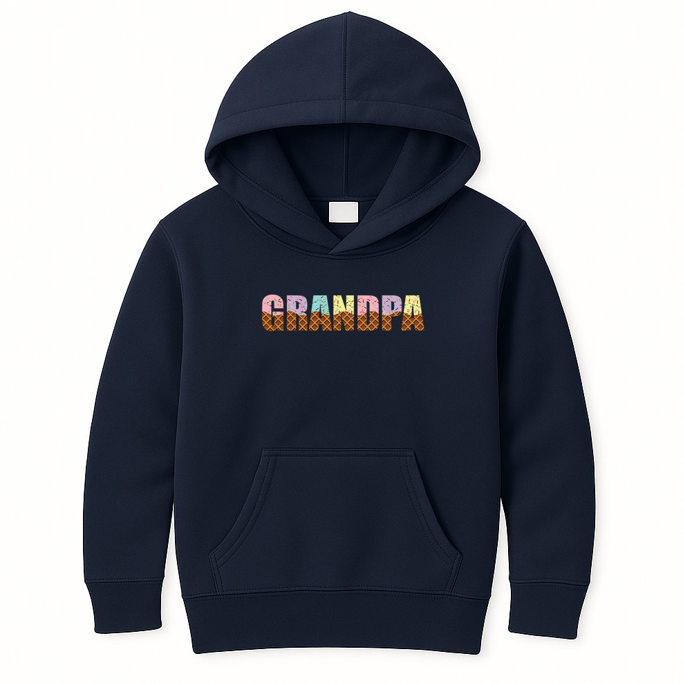 Grandpa Of The Sweet One Ice Cream 1st First Family Mother's Kids Hoodie
