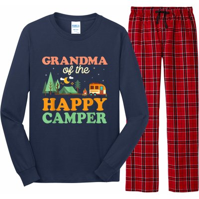 Grandma Of The Happy Camper Wo 1st Bday Camping Trip Long Sleeve Pajama Set