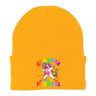 Grandma Of The Birthday Princess Girl Dabbing Unicorn Gift 1 Knit Cap Winter Beanie