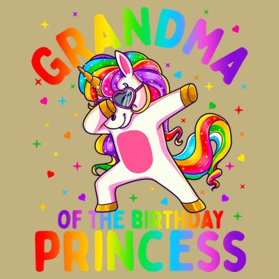 Grandma Of The Birthday Princess Girl Dabbing Unicorn Gift 1 T-Shirt