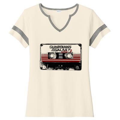 G.U.A.R.D.I.A.N.S Of The Galaxy Vol 2 Awesome Mix Tape Ladies Halftime Notch Neck Tee