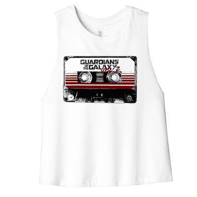 G.U.A.R.D.I.A.N.S Of The Galaxy Vol 2 Awesome Mix Tape Women's Racerback Cropped Tank