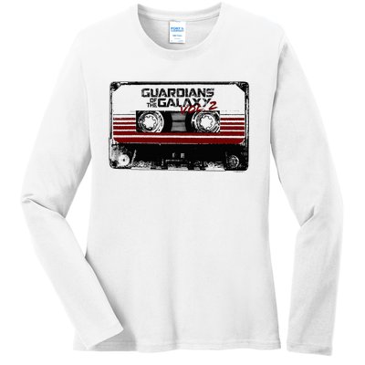 G.U.A.R.D.I.A.N.S Of The Galaxy Vol 2 Awesome Mix Tape Ladies Long Sleeve Shirt