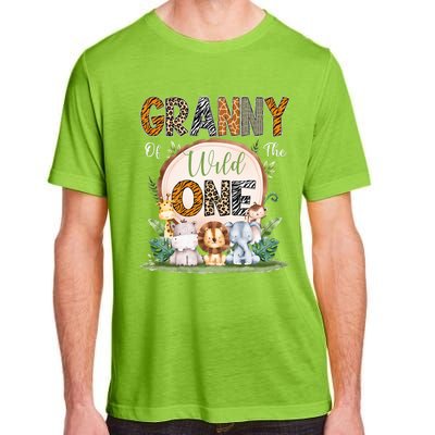 Granny Of The Wild One First Birthday Safari Woodland Adult ChromaSoft Performance T-Shirt