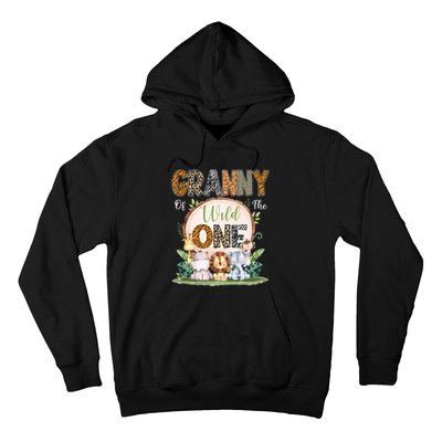 Granny Of The Wild One First Birthday Safari Woodland Hoodie