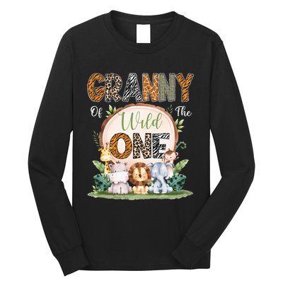 Granny Of The Wild One First Birthday Safari Woodland Long Sleeve Shirt