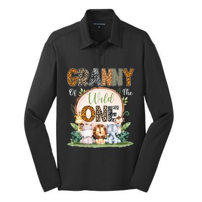 Granny Of The Wild One First Birthday Safari Woodland Silk Touch Performance Long Sleeve Polo