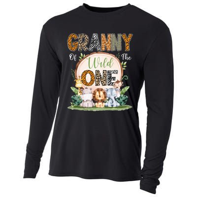 Granny Of The Wild One First Birthday Safari Woodland Cooling Performance Long Sleeve Crew