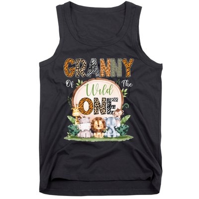 Granny Of The Wild One First Birthday Safari Woodland Tank Top