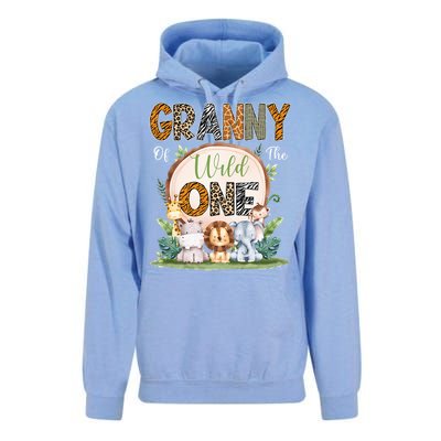 Granny Of The Wild One First Birthday Safari Woodland Unisex Surf Hoodie