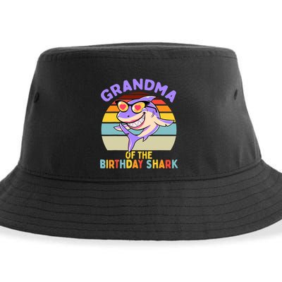 Grandma of the Shark Birthday Matching Family Sustainable Bucket Hat