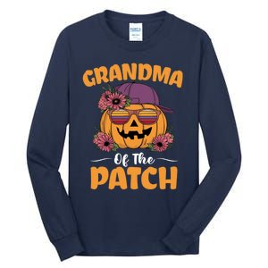 Grandma Of The Patch Pumpkin Halloween Family Matching Funny Tall Long Sleeve T-Shirt