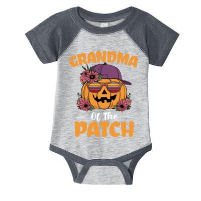 Grandma Of The Patch Pumpkin Halloween Family Matching Funny Infant Baby Jersey Bodysuit