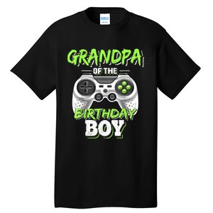 Grandpa Of The Birthday Boy Matching Video Game Birthday Tall T-Shirt