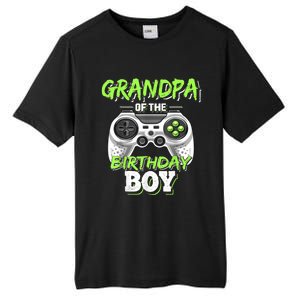 Grandpa Of The Birthday Boy Matching Video Game Birthday Tall Fusion ChromaSoft Performance T-Shirt