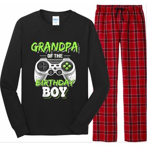 Grandpa Of The Birthday Boy Matching Video Game Birthday Long Sleeve Pajama Set