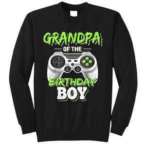 Grandpa Of The Birthday Boy Matching Video Game Birthday Tall Sweatshirt