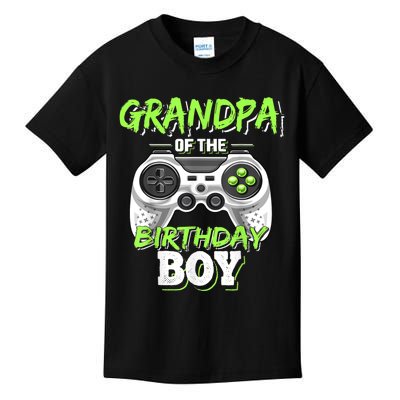 Grandpa Of The Birthday Boy Matching Video Game Birthday Kids T-Shirt