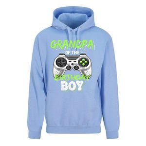 Grandpa Of The Birthday Boy Matching Video Game Birthday Unisex Surf Hoodie