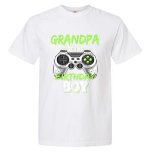 Grandpa Of The Birthday Boy Matching Video Game Birthday Garment-Dyed Heavyweight T-Shirt