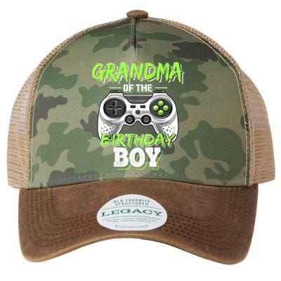 Grandma Of The Birthday Boy Matching Video Game Birthday Legacy Tie Dye Trucker Hat