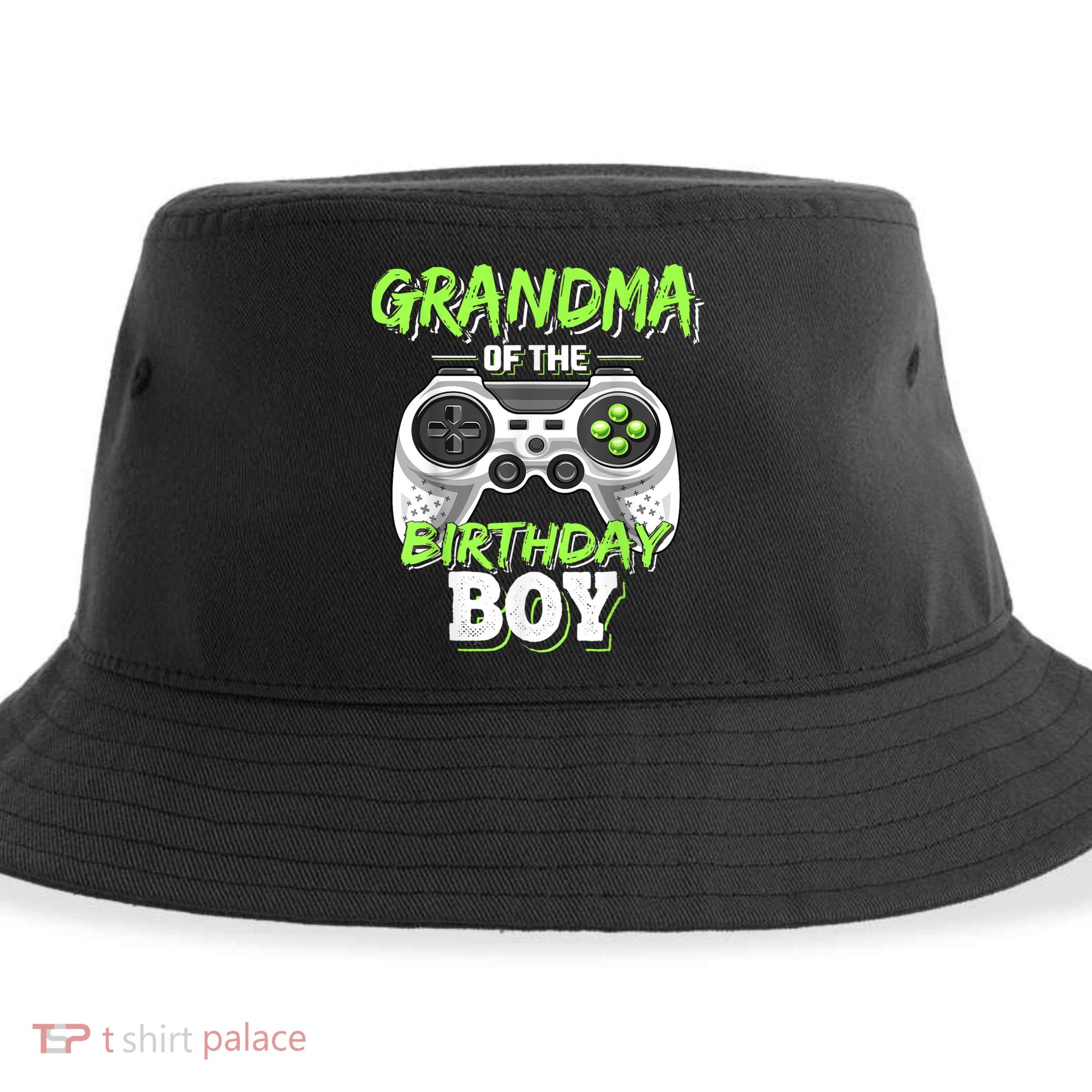 Grandma Of The Birthday Boy Matching Video Game Birthday Sustainable Bucket Hat