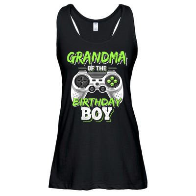 Grandma Of The Birthday Boy Matching Video Game Birthday Ladies Essential Flowy Tank