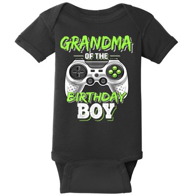 Grandma Of The Birthday Boy Matching Video Game Birthday Baby Bodysuit