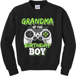 Grandma Of The Birthday Boy Matching Video Game Birthday Kids Sweatshirt