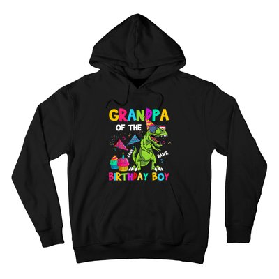 Grandpa Of The Birthday Boy T-Rex Dinosaur Birthday Hoodie