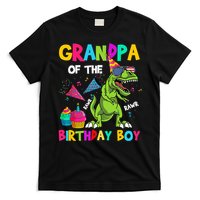 Grandpa Of The Birthday Boy T-Rex Dinosaur Birthday T-Shirt