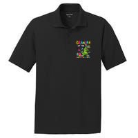 Grandpa Of The Birthday Boy T-Rex Dinosaur Birthday PosiCharge RacerMesh Polo