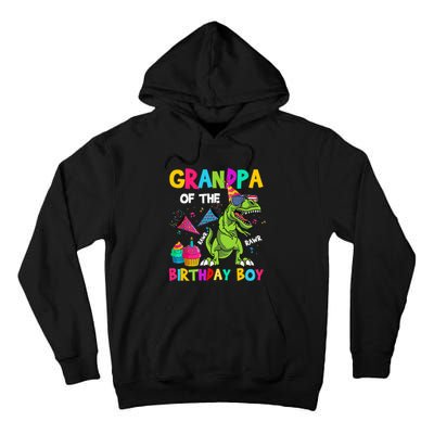 Grandpa Of The Birthday Boy T-Rex Dinosaur Birthday Tall Hoodie