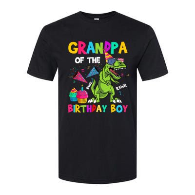 Grandpa Of The Birthday Boy T-Rex Dinosaur Birthday Softstyle CVC T-Shirt