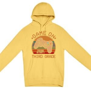 Game On Third Grade Back To School Gamer Funny Funny Gift Premium Pullover Hoodie