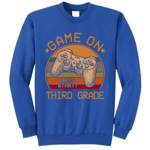 Game On Third Grade Back To School Gamer Funny Funny Gift Sweatshirt