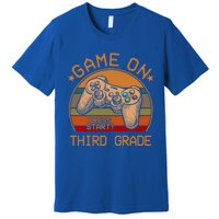 Game On Third Grade Back To School Gamer Funny Funny Gift Premium T-Shirt