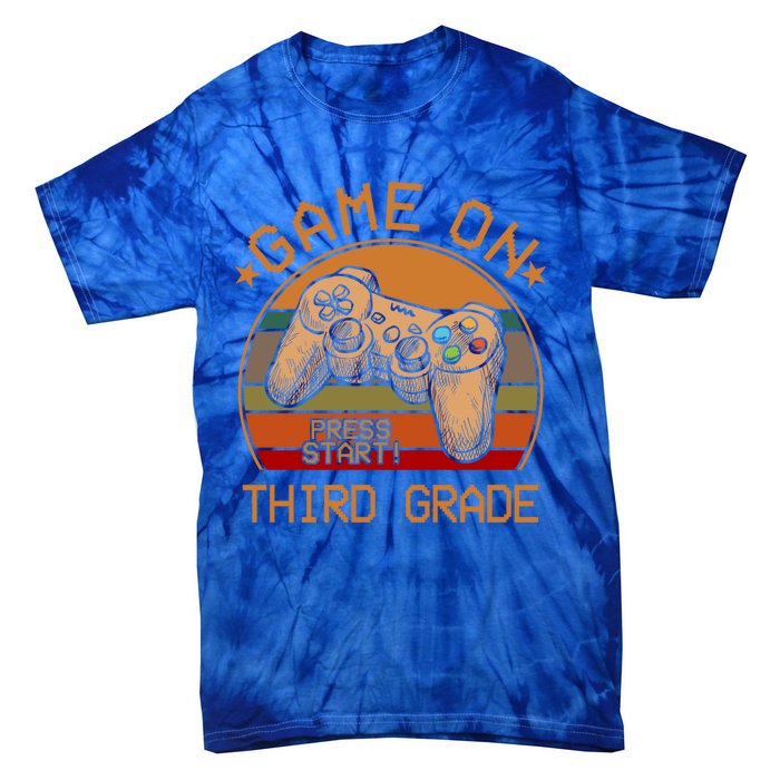 Game On Third Grade Back To School Gamer Funny Funny Gift Tie-Dye T-Shirt