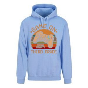 Game On Third Grade Back To School Gamer Funny Funny Gift Unisex Surf Hoodie