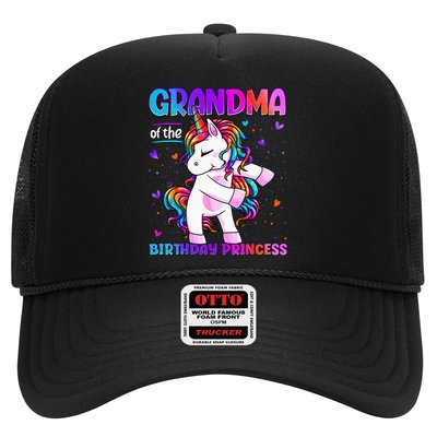 Grandma Of The Birthday Princess Flossing Unicorn Grandma Trucker Hat