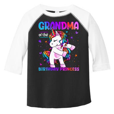 Grandma Of The Birthday Princess Flossing Unicorn Grandma Toddler Fine Jersey T-Shirt