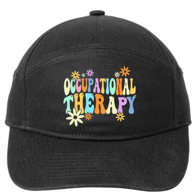 Groovy Occupational Therapy OT Therapist 7-Panel Snapback Hat