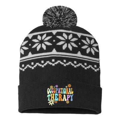 Groovy Occupational Therapy OT Therapist USA-Made Snowflake Beanie