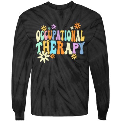 Groovy Occupational Therapy OT Therapist Tie-Dye Long Sleeve Shirt