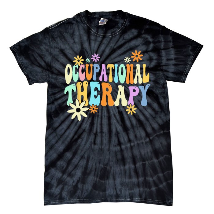 Groovy Occupational Therapy OT Therapist Tie-Dye T-Shirt